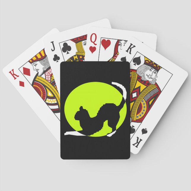Cat Silhouette Poker Cards (Back)