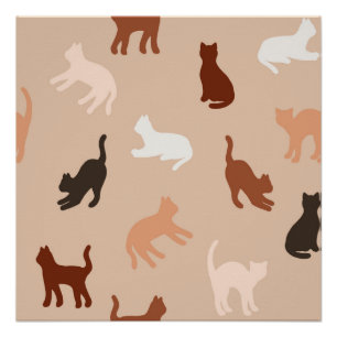 Cat silhouette poster