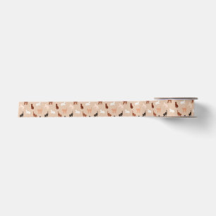 Cat silhouette satin ribbon
