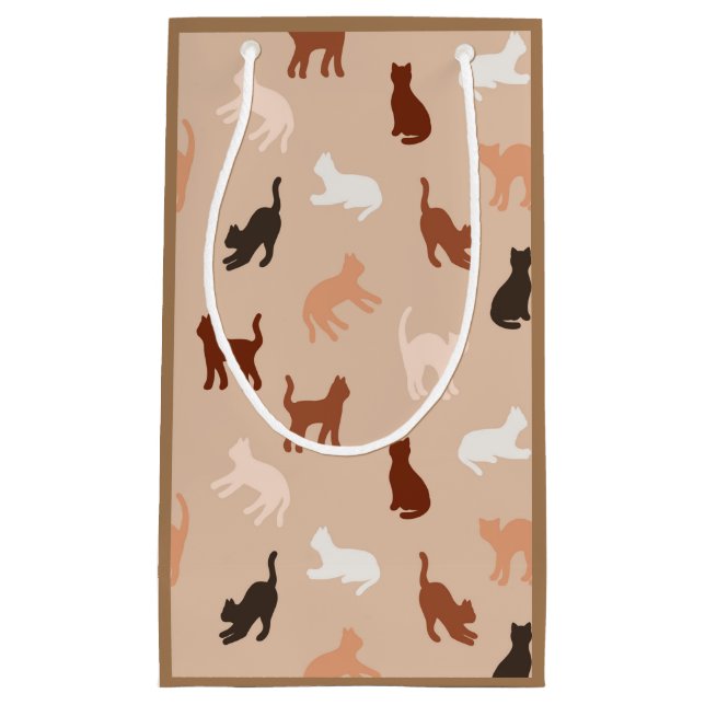 Cat silhouette small gift bag (Front)