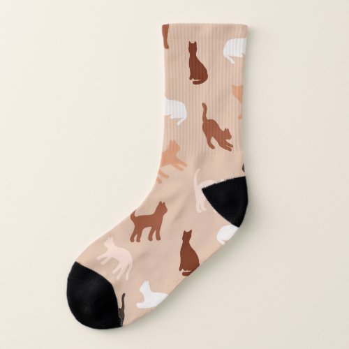 Cat silhouette socks