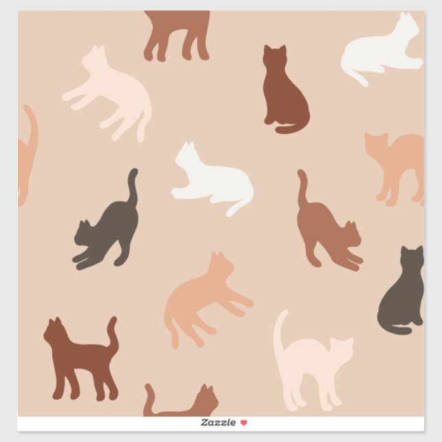 Cat silhouette sticker (Sheet)