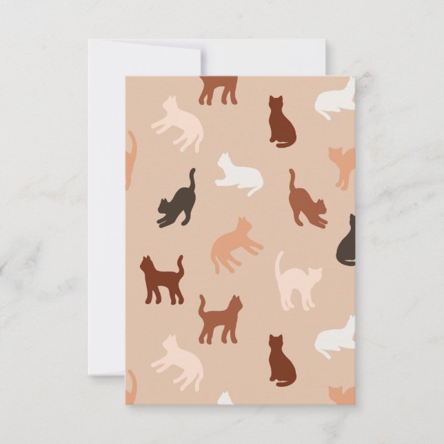 Cat silhouette thank you card (Front)