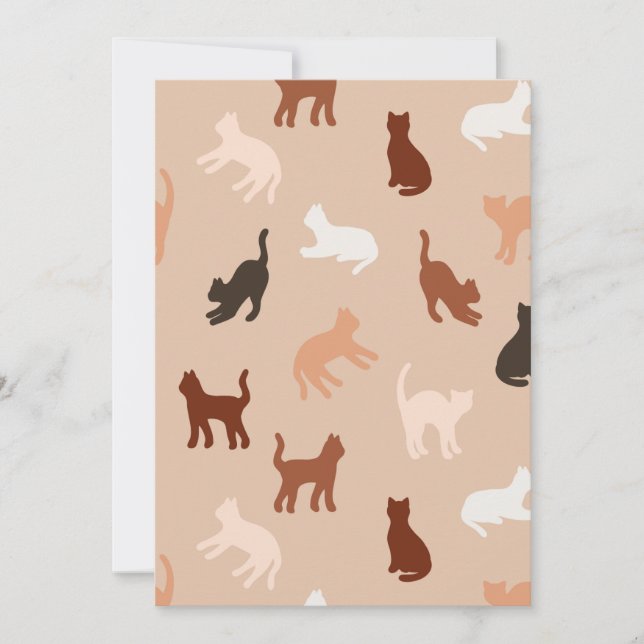 Cat silhouette thank you card (Front)