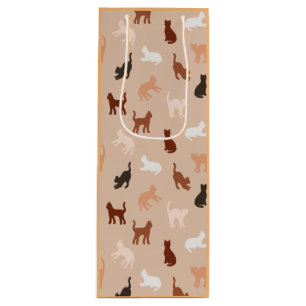 Cat silhouette wine gift bag
