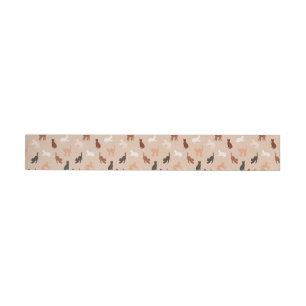 Cat silhouette wrap around label