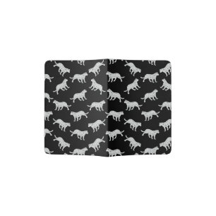 Cat Silhouettes Design Retro Kitten Art Black Passport Holder