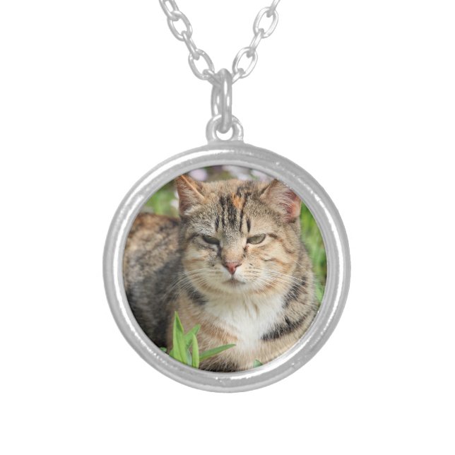 Cat Silver Plated Necklace (Front)