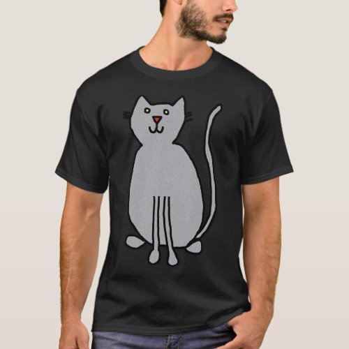 Cat Silver T_Shirt