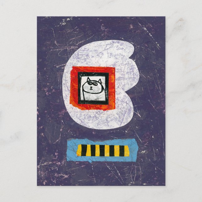 Cat Sits For Yearbook Photo Postcard (Front)