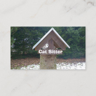 Cat sitter business card