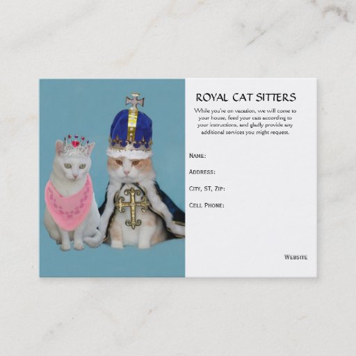 Customizable Cat Sitter Business Card