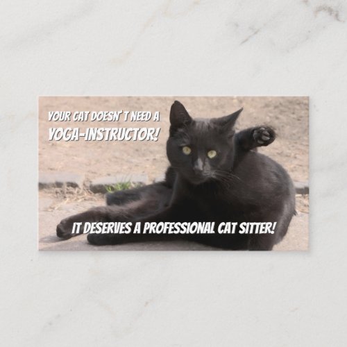 Cat sitters funny cat care pet care service business card