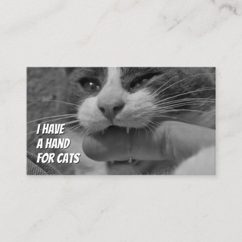Cat sitters funny cat care pet care service business card