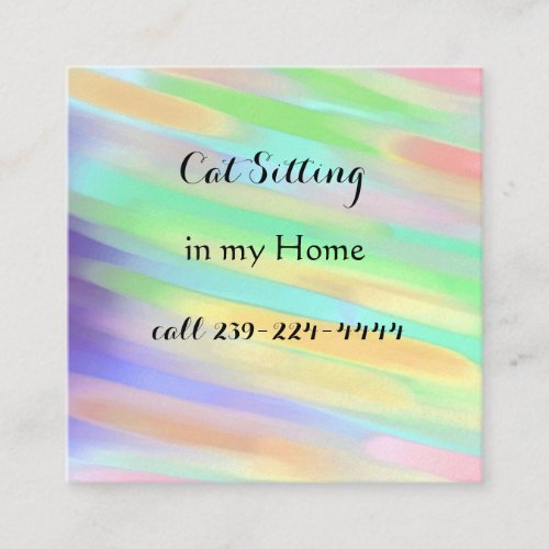 Cat Sitting Business Card