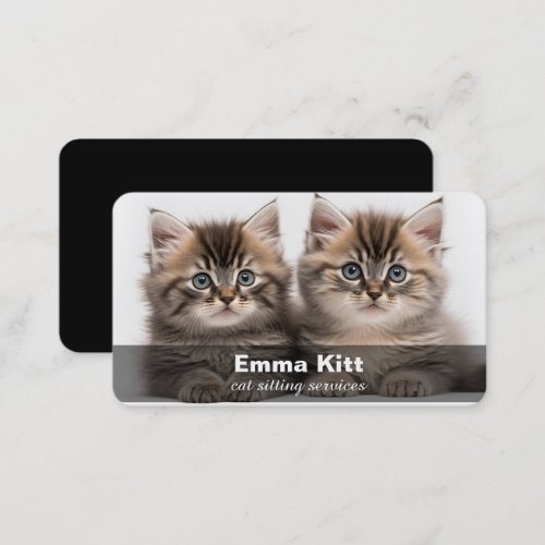Cat Sitting  Cat Care Business Card