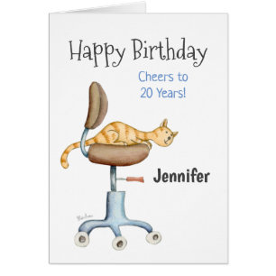 Cat Sitting On a Chair Cards