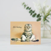 Cat Sitting Still Waiting | I Miss You Postcard (Standing Front)