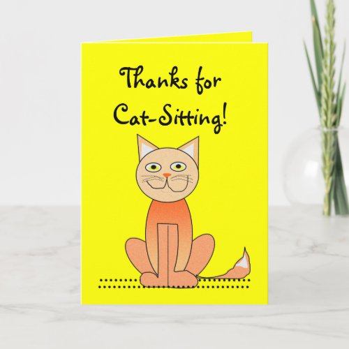 Cat_Sitting Thank you card