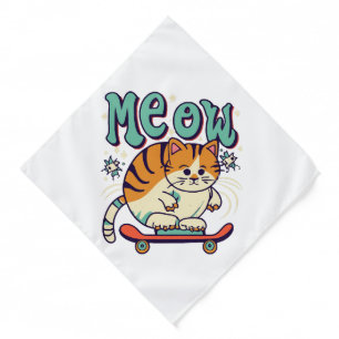 Cat Skating Meow Bandana