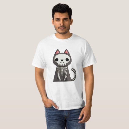 Cat skeleton Halloween Funny Halloween Gift Shirt