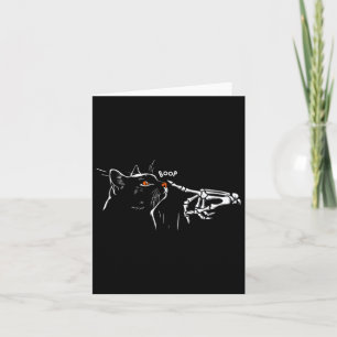 Cat Skeleton Hand Boop Halloween Pet Women Girls K Card