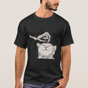 Cat Skeleton Hand Lazy Halloween Costume Cool Bone T-Shirt