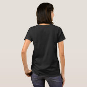 Cat Skeleton Vintage Print Ladies' Black T-shirt (Back Full)