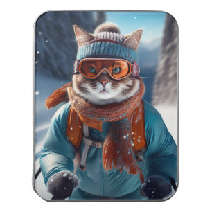 Cat Skiing on the snowy alps Jigsaw Puzzle