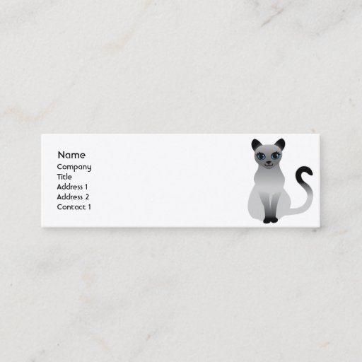 Customizable Cat - Skinny Business Card