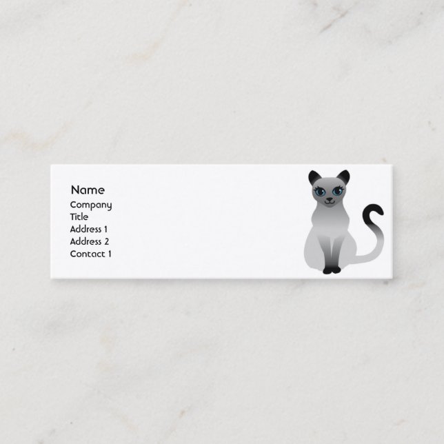 Cat - Skinny Mini Business Card (Front)