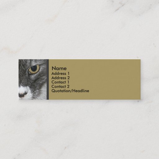 Customizable Cat Skinny Profile Card Business Card