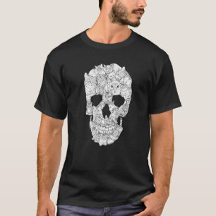 Cat Skull 2022 Kitty Skeleton Halloween Costume Sk T-Shirt