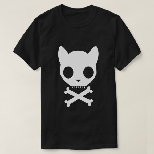 Cat Skull and Crossbones T_Shirt