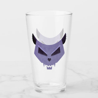 Cat Skull Cartoon Geometric Art Glass