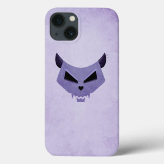 Cat Skull Creepy Gothic iPhone 13 Case
