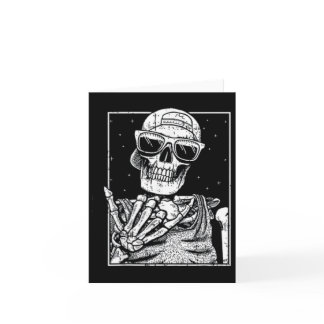 Cat Skull Head Skeleton For Cat Moms  Card