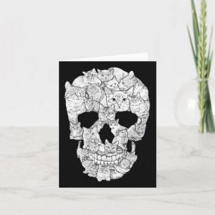 Cat Skull - Kitty Skeleton Halloween Costume Idea Card