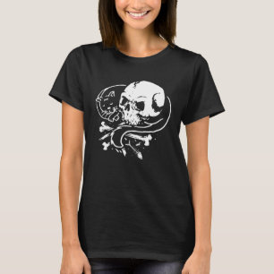 Cat Skull Kitty Skeleton Halloween Themed Costume T-Shirt
