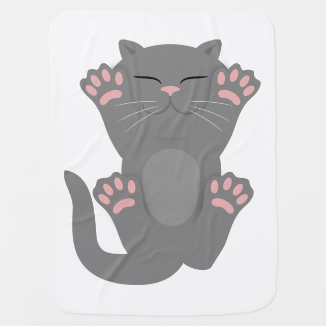 Cat Sleeping Baby Blanket (Front)