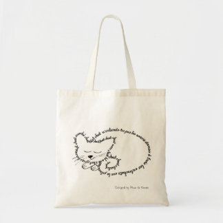 Cat sleeping, charming cat tote bag