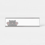Cat Sleeping Desk Name Plate