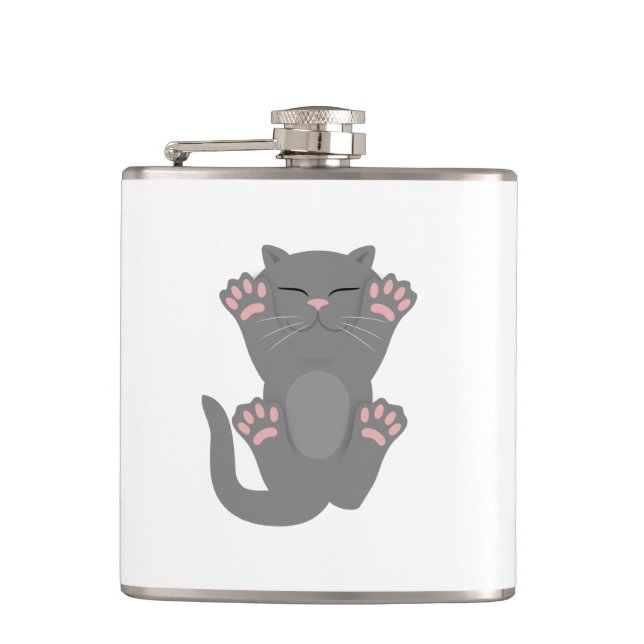 Cat Sleeping Flask (Front)