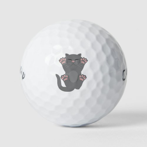 Cat Sleeping Golf Balls