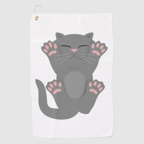 Cat Sleeping Golf Towel