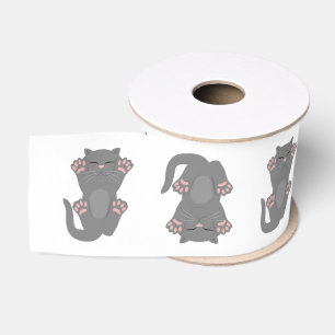 Cat Sleeping Grosgrain Ribbon
