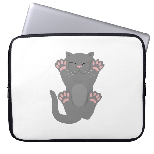 Cat Sleeping Laptop Sleeve (Front)