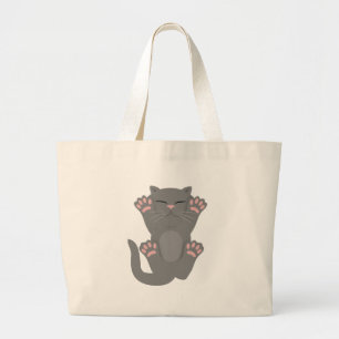 Cat Sleeping Large Tote Bag