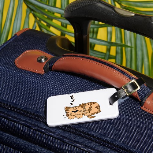 Cat Sleeping Luggage Tags