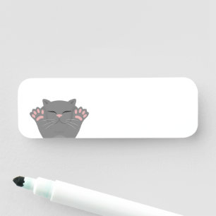 Cat Sleeping Name Tag